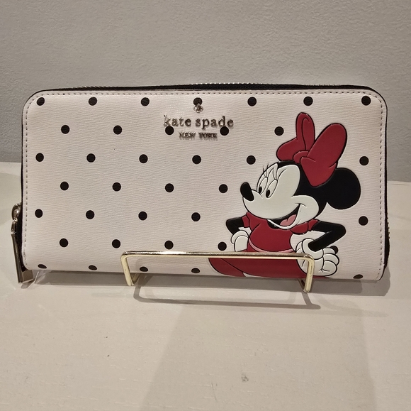 kate spade Handbags - NWT Kate Spade Minnie Mouse Polka Dot Long Wallet